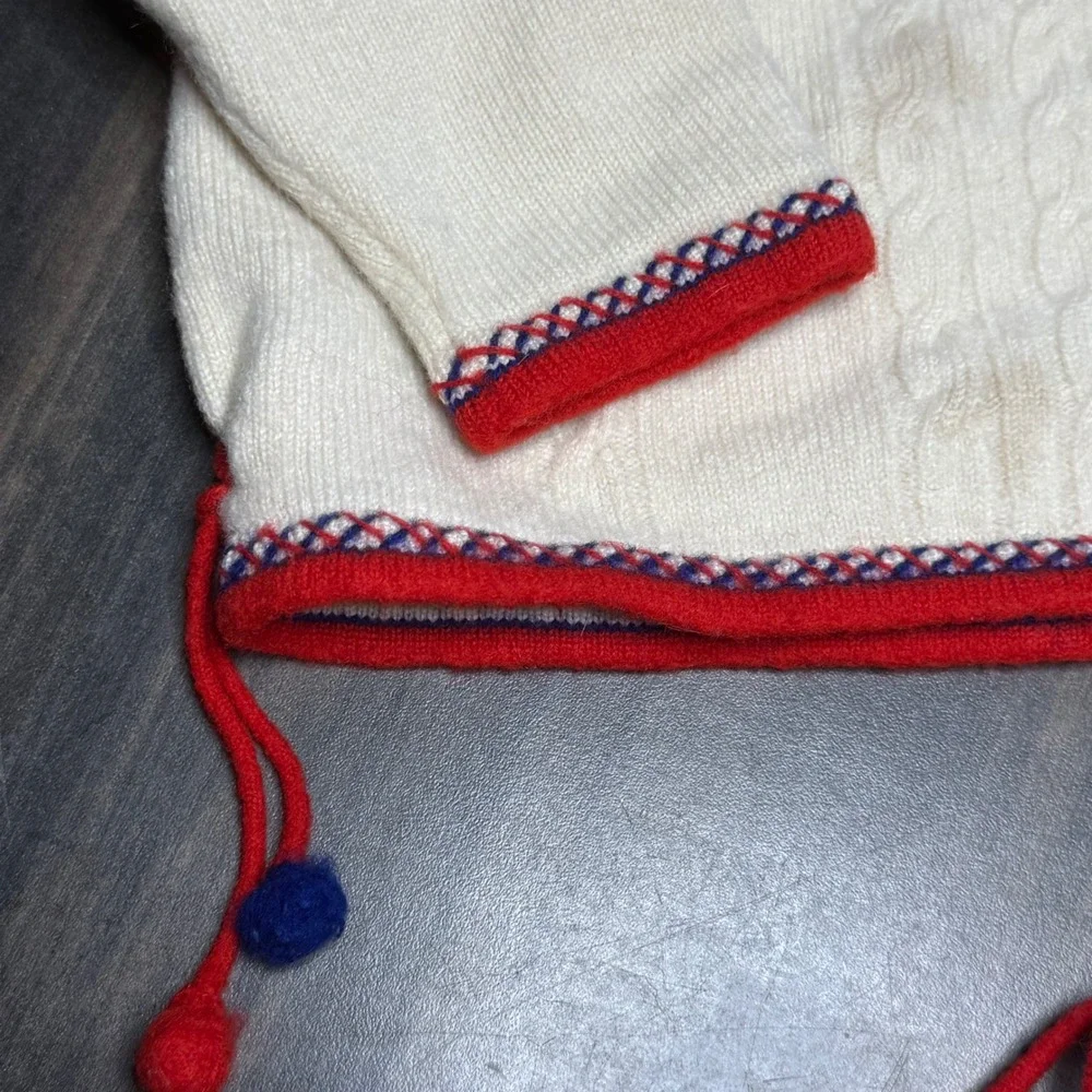Knit Set Sweater‎ Pants Pom Poms Made in Italy Vintage